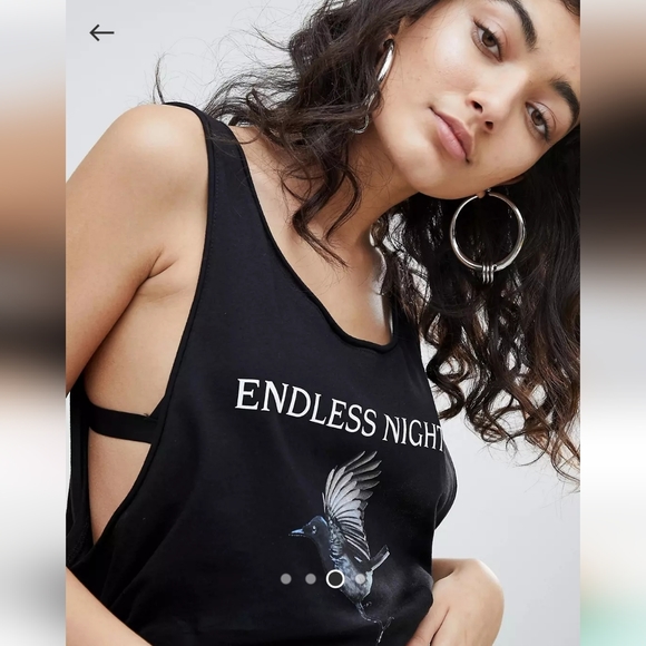 Weekday drop arm tank in black print - Picture 2 of 3